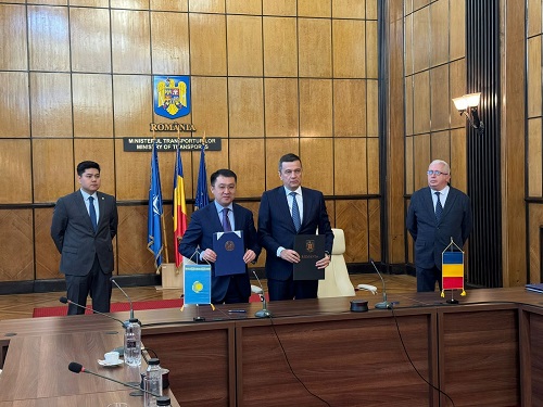 Министерства транспорта Казахстана и Румынии договорились о сотрудничестве по развитию ТМТМ