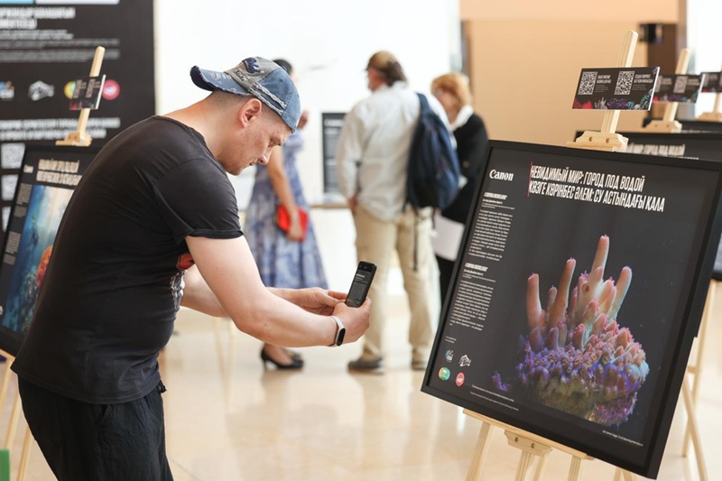 Под водой и на суше: в Алматы открылась фотовыставка о кораллах и редких животных